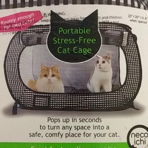 Portable cat cage